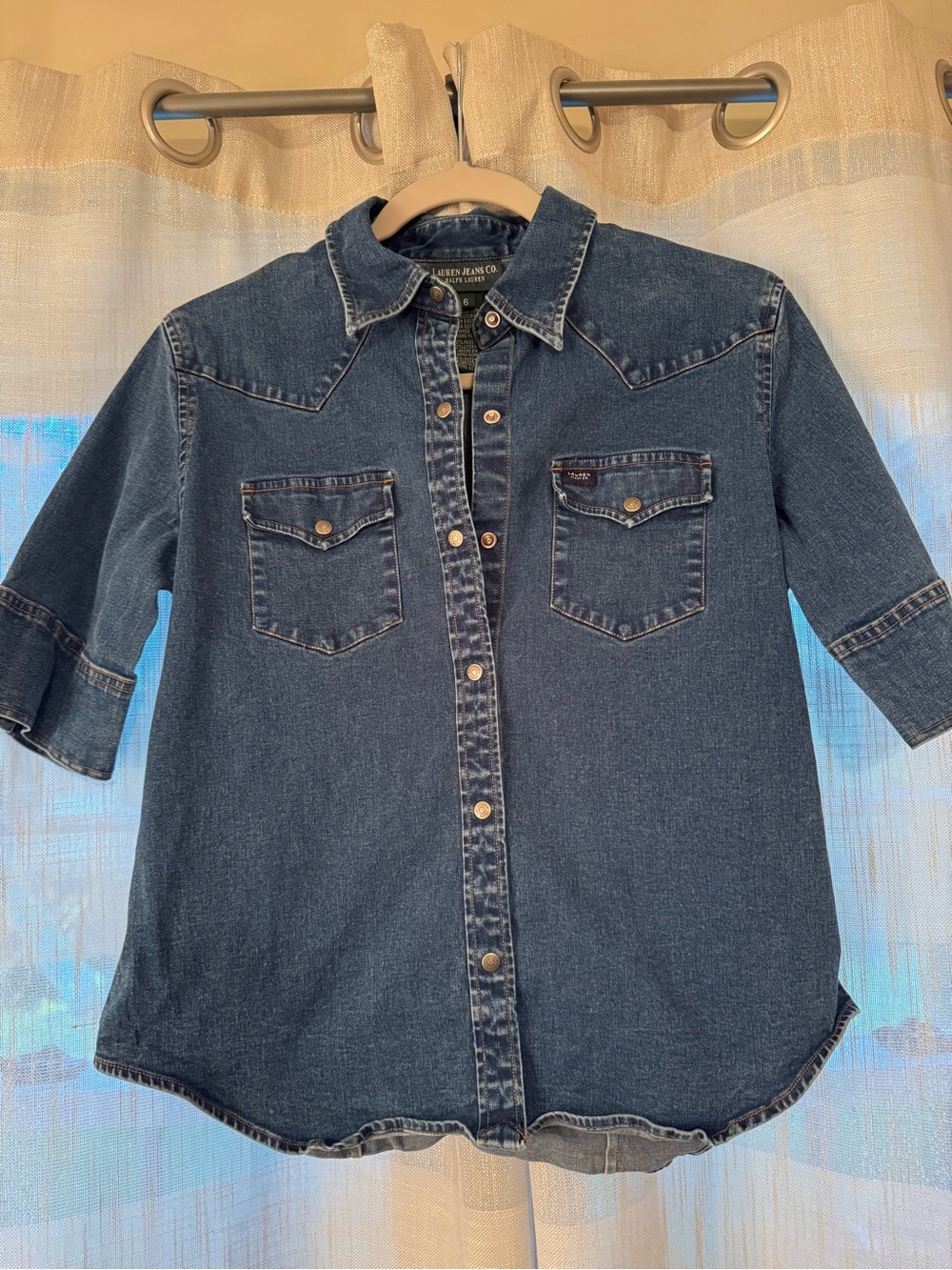 Ralph Lauren Dark Blue Denim Button-Front Shirt